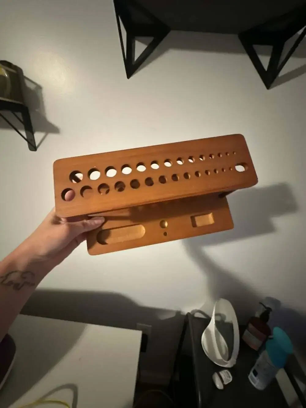 Loops & Threads Wooden Crochet Hook and Needle Stand Organizer